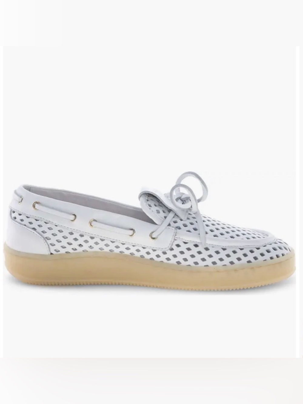 NWT VOILE BLANCHE Olivia Wind Boat Shoe in White - Picture 3 of 16